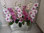 Design vaas/bloempot met zijde orchidee, Huis en Inrichting, Woonaccessoires | Kunstplanten en Kunstbloemen, Zo goed als nieuw