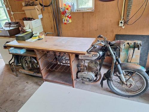 Motor wijnrek werkbank restaurant café accessoire, Huis en Inrichting, Woonaccessoires | Wijnrekken, Zo goed als nieuw, 75 cm of meer