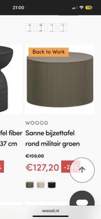 Bijzettafel Wooods Sanne, Ophalen, Minder dan 45 cm, Gebruikt, Rond