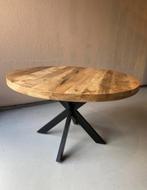 Ronde Mango Houten Eettafel - 150cm, Huis en Inrichting, Tafels | Eettafels, Ophalen, Gebruikt, Rond, Vijf personen of meer