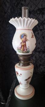 FRAAI GEDECOREERDE OLIELAMP MET LONT, Ophalen