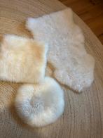 Schapenvacht + 2 Kussenslopen van Schapenvacht, Ophalen, Wit, 50 tot 100 cm, Zo goed als nieuw
