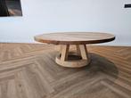 Ronde houten salontafel (Ø 125 cm), Huis en Inrichting, Tafels | Salontafels, Ophalen, Eikenhout, Rond, Zo goed als nieuw