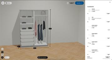 IKEA PAX kledingkast 150x66x201cm (Nieuw €505) - afbeelding 4