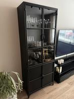 Vitrinekast zwart staal, Ophalen, 50 tot 100 cm, 150 tot 200 cm, 25 tot 50 cm