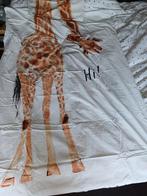 Super leuke dekbedovertrek met giraffe, Gebruikt, Eenpersoons, Wit, Dekbedovertrek
