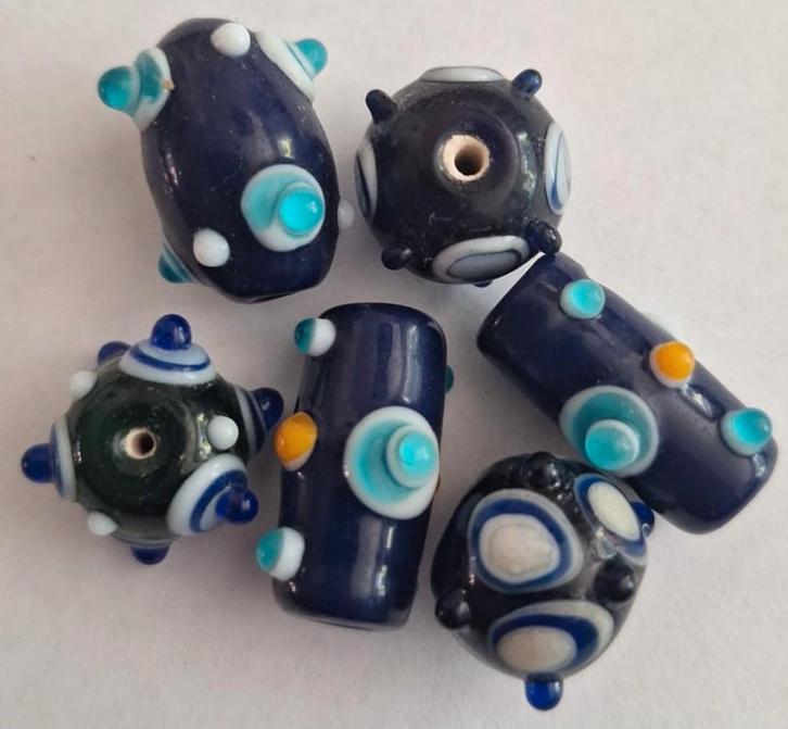 Italiaanse lampwork glas kralen 15-22 mm 21, Hobby en Vrije tijd, Kralen en Sieraden maken, Nieuw, Kraal, Verzenden