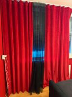 Rode velure gordijnen 140x235cm, 100 tot 150 cm, 200 cm of meer, Ophalen of Verzenden, Zo goed als nieuw