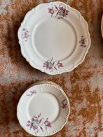 2 gebakstel bloemen gebaksbord taartbord, Antiek en Kunst, Ophalen