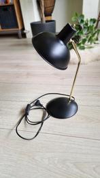 Bureaulamp zwart met gouden detail, Huis en Inrichting, Minder dan 50 cm, Ophalen of Verzenden, Metaal, Zo goed als nieuw