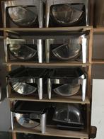 Chafing dish 7stuks, rvs, gebruikt en compleet met branders, Gebruikt, Ophalen