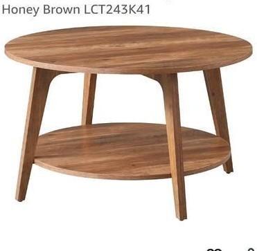 VASAGLE Round Coffee Table, Living Roon Table 2 Levels, Coff, Huis en Inrichting, Tafels | Bijzettafels, Nieuw, Ophalen of Verzenden