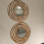 2 Rotan Spiegels - Zo Goed Als Nieuw!, Ophalen, Rond, Zo goed als nieuw, Minder dan 100 cm