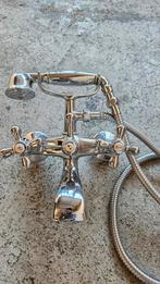 Nostalgische Badkraan met Handdouche, Doe-het-zelf en Verbouw, Sanitair, Ophalen of Verzenden, Nieuw, Chroom, Kraan