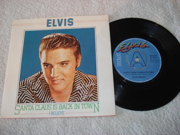 Elvis Presley  Santa Claus is Back in Town UK  Kerst  Orgin, Cd's en Dvd's, Vinyl Singles, Zo goed als nieuw, Single, Overige genres