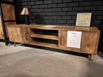 Tv meubel mangohout 150 cm, 100 tot 150 cm, Ophalen of Verzenden, Zo goed als nieuw, Minder dan 100 cm