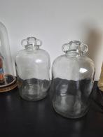 Zes glazen kruik vazen, Gebruikt, Overige kleuren, Ophalen of Verzenden, Glas