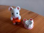 Sylvanian families babymuis/witte muis/taart, Ophalen of Verzenden, Zo goed als nieuw
