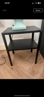 IKEA Nachtkastje - Zwart 2 stuks, Huis en Inrichting, Minder dan 55 cm, Metaal of Aluminium, Zo goed als nieuw, Rechthoekig