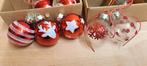Rode glazen kerstballen, Ophalen of Verzenden, Zo goed als nieuw