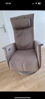 Prominent Lederen Elektrische Relaxfauteuil met accu, Huis en Inrichting, Fauteuils, Ophalen, Gebruikt, 50 tot 75 cm, Leer