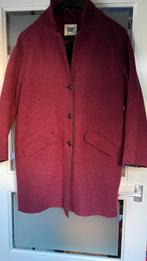 Dames jas aubergine donkerrood halflang maat L, Ophalen of Verzenden, Gedragen, Maat 42/44 (L), Rood