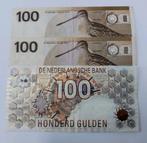 3x 100 Gulden biljetten, Postzegels en Munten, Bankbiljetten | Nederland, Setje, Ophalen of Verzenden, 100 gulden