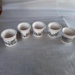 5 vintage eierdopjes Villeroy & Boch - Amsterdamse grachten, Ophalen, Gebruikt