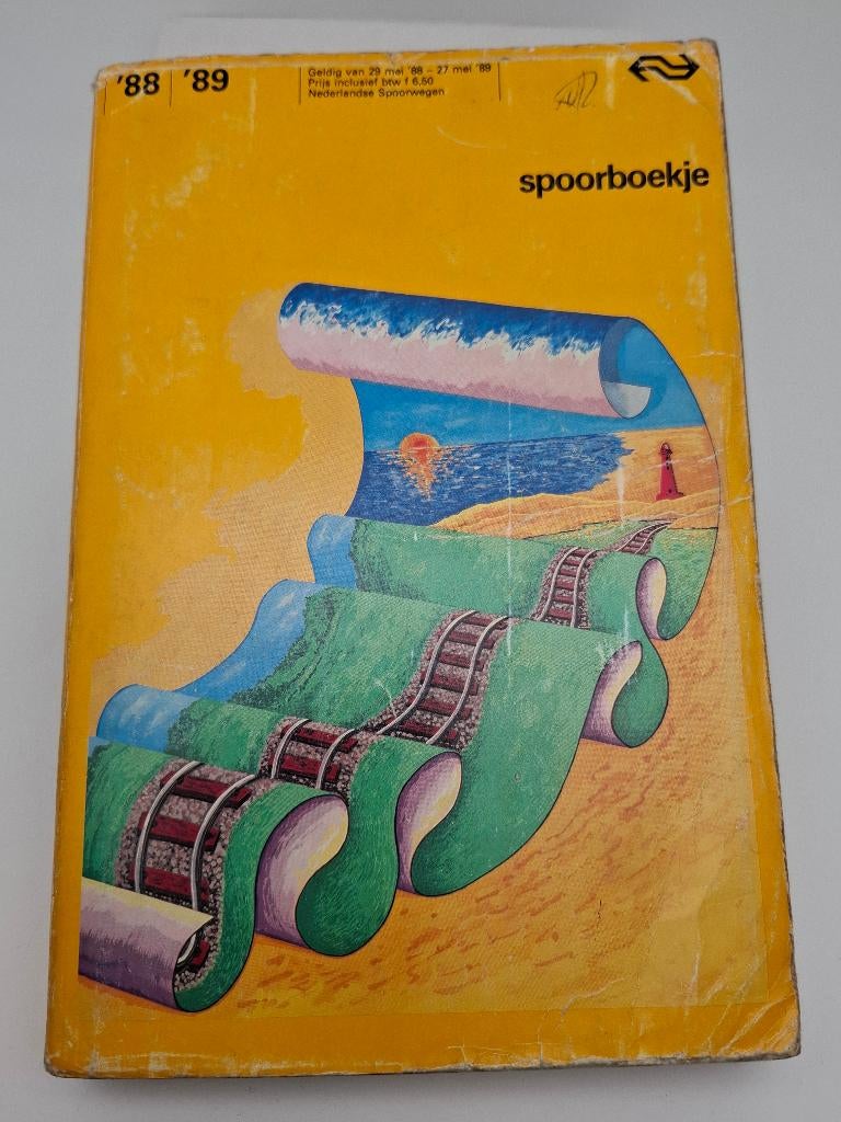 spoorboekje NS 1988-1989, Verzamelen, Verzenden, Gebruikt, Trein, Boek of Tijdschrift