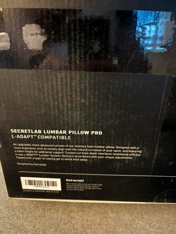 Secretlab Lumbar Kussen Pro - Nieuw in Doos beschikbaar voor biedingen