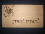 Feest cadeau bijv. moederdag of pensioen PYROGRAFIE Creamar, Nieuw, Overige typen, Ophalen of Verzenden, Overige