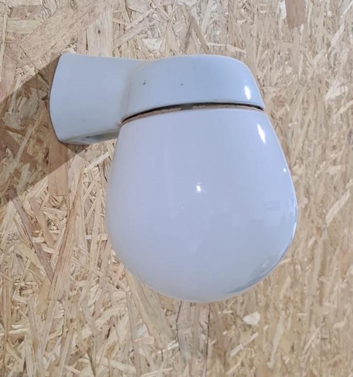 wandlamp Wilhelm Wagenfeld, Lindner & Co, opaline porcelein, Huis en Inrichting, Lampen | Wandlampen, Gebruikt, Glas, Ophalen of Verzenden