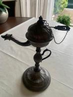 Tinnen olielamp (zgn. snotneus) van Kurz Tiel, Antiek en Kunst, Antiek | Tin, Ophalen of Verzenden