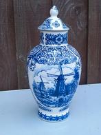 Delfts Bleau Dekselvaas - Hollandse Vaas, Overige kleuren, Aardewerk of Porselein, Ophalen of Verzenden, Zo goed als nieuw