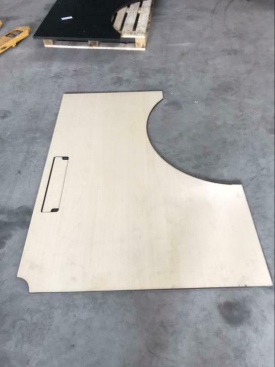 Trespa Hoekbladen ahorn 12 mm 160 x 120 cm, Doe-het-zelf en Verbouw, Platen en Panelen, Zo goed als nieuw, HPL, Minder dan 20 mm