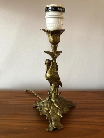 Tafellamp, brons, italiaans, antiek, vintage, brocante,50/60 beschikbaar voor biedingen