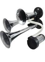 Luchthoorn 3-delig met compressor 12 volt..
Verchroomd uitge, Ophalen of Verzenden, Overige merken