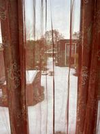 Inbetween, voile gordijnen, terracotta rood met zacht geel, Gebruikt, 200 cm of meer, Ophalen of Verzenden, Rood