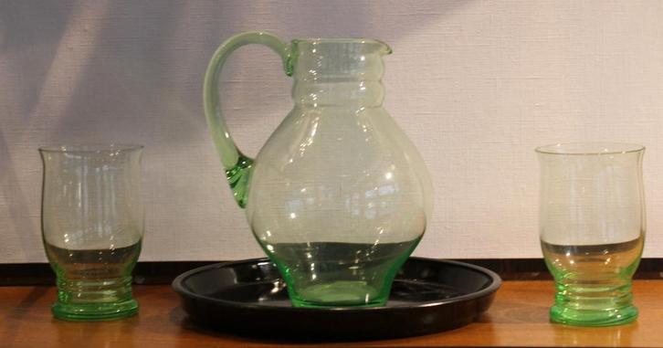 Copier Leerdam, A.D. Copier, Leerdam Glas, Waterstel, Antiek en Kunst, Antiek | Glas en Kristal, Ophalen of Verzenden