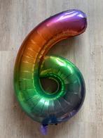 Folie ballon groot 6 regenboog kleuren, Ophalen, Gebruikt, Versiering