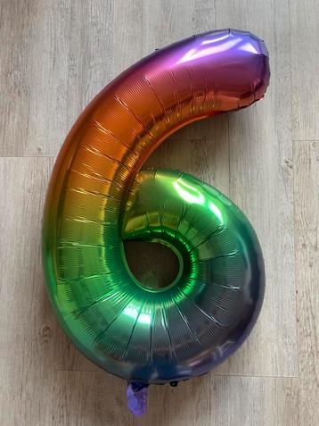 Folie ballon groot 6 regenboog kleuren beschikbaar voor biedingen