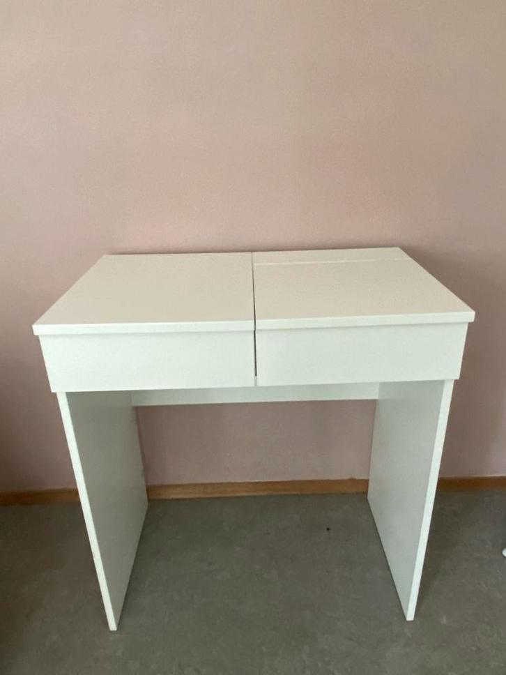 Witte kaptafel met spiegel, Huis en Inrichting, Kasten | Kledingkasten, Gebruikt, Minder dan 100 cm, Minder dan 50 cm, 25 tot 50 cm