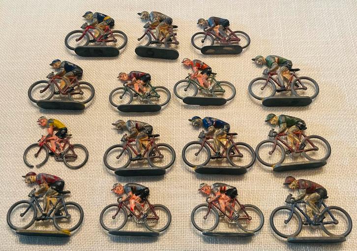 Antieke tinnen Tour de France wielrennertjes, Antiek en Kunst, Antiek | Speelgoed, Ophalen of Verzenden