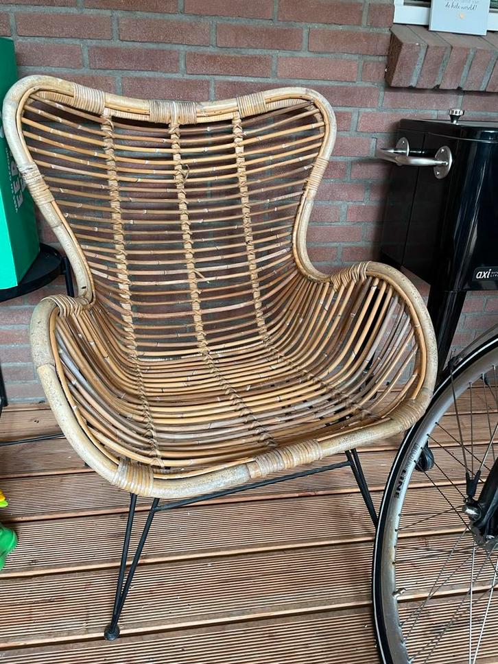 Rotan Stoelen - Set van 4, Huis en Inrichting, Fauteuils, Zo goed als nieuw, Riet of Rotan, 50 tot 75 cm, Minder dan 75 cm, Ophalen