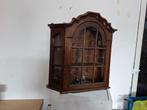 compacte eiken wand vitrinekastje, Antiek en Kunst, Antiek | Meubels | Kasten, Ophalen of Verzenden