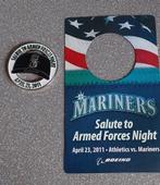 Mariners Salute to Armed Forces Noght April 23, 2011 token, Verzenden