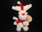 EVORA KRUIDVAT RENDIER VELOURS WIT MET ROOD/WIT GEBREIDE, Ophalen of Verzenden, Nieuw, Overige typen