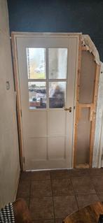 Stompe binnendeur met 4 glazen ruiten, Doe-het-zelf en Verbouw, Ophalen of Verzenden