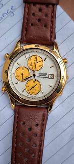 Seiko 7t32-7b40 zeldzaam glitter dial 1993, Sieraden, Tassen en Uiterlijk, Horloges | Antiek, Seiko, Staal, Polshorloge, Verguld