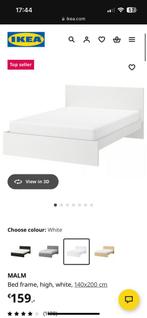 MALM IKEA cream bed frame, Huis en Inrichting, Slaapkamer | Bedden, Ophalen, Tweepersoons, 140 cm, Zo goed als nieuw